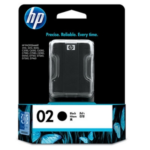 muc in hp 02 black ink cartridge c8721wa